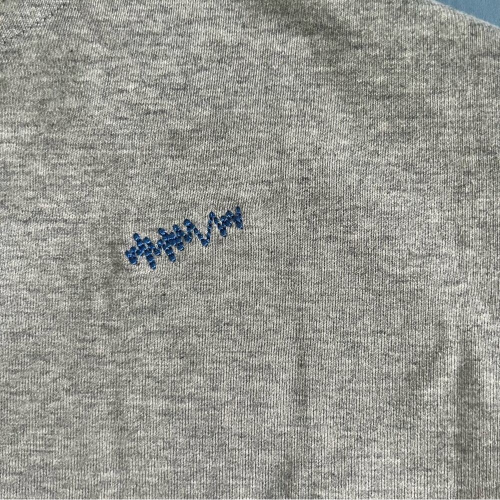 Ader Error Og Form Logo Embroidered Grey Crewneck… - image 5